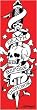Ed Hardy - Tattoo Door Poster (Death Before Dishonor)(Size: 21'' x 62'')