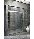KOHLER K-702207-L-ABV Fluence 3/8-Inch Thick Glass Bypass Shower Door, Anodized Brushed Bronze