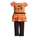 Apparel : Baby Girls Fall HALLOWEEN Orange Kitty Top Legging Outfit RARE EDITIONS 12-24M