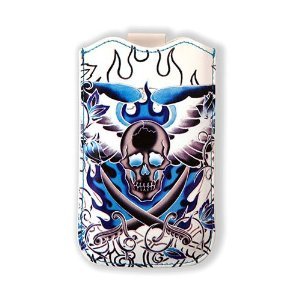 Ed Hardy by Christian Audigier iPhone White Skull Protective Sleeve