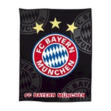FC Bayern Fleecedecke Wappen schwarz