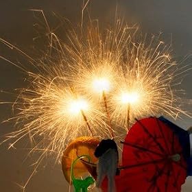 Indoor Sparklers (1x Tube of 10 Sparklers) - Perfect for Wedding, Birthday & Celebration Cakes - Ideal for Cocktails and Drinks - Cocktail Accessories & Decorations