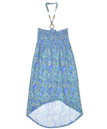 Derek Heart Big Girls' "Paisley Party" Dress - turquoise, 10 - 12