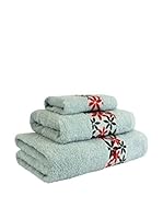 Flor De Algodón Juego De Toallas Krizan (Gris)