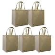 Reusable Grocery Totes Fall Solid Color 5 Pack