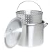 Bayou Classic 8000 80-Quart Aluminum Stockpot with Boiling Basket