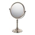 Mirror Image Vanity Bathroom Mirror with Recessed Base - Brushed Nickel