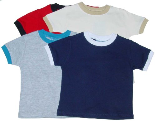 Toddler Boys' Ringer T-Shirt with Short Sleeves