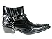 Alfa Men's M1084 Ankle High Westren Cowboy Boots Metal Chain and Harness
