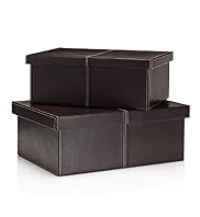 Bonded Leather Collection - 2 Lidded Boxes