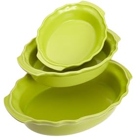 Esprit de Cuisine by Appolia Oval 3 Piece Bakeware, Lime by Appolia