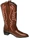 Men's Brown Cowboy Costume Boots (Size: Large)