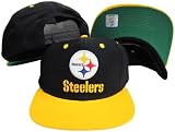 Pittsburgh Steelers Word Black / Yellow Two Tone Plastic Snapback Adjustable Plastic Snap Back Hat / Cap