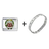 Pugster Christmas Angel Italian Charm Bracelet