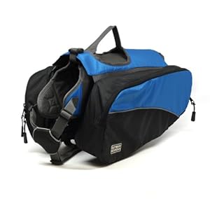 Kyjen 2490 Dog Backpack Dog Pack Removable Saddlebag Style, Large, Blue