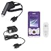 Solid Dark Purple Rubberized Snap On Crystal Case with Clip + Rapid Car Charger + Home Travel Charger for Sony Ericsson W580 W580i Cell Phone