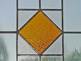 Art Deco Gold Diamond Antique Stained Glass