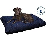 The Largest XXXL Jumbo Extra Large Orthopedic waterproof memory foam Dog Bed overstuffed pillow with Denim cover + 1 additional external replacement case