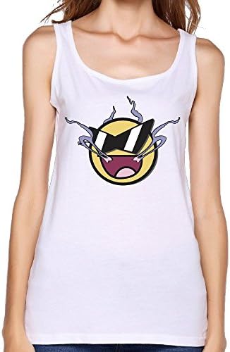 Women Funny Sauce E-Liquid Emoji Face Glasses Cute Cotton Rib Tank Top