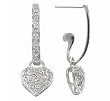 1/3 ct. tw. Diamond Heart Charm Earrings