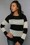 Tripp NYC The Striped Sweater in Black & Ivory,Sweaters for Women
