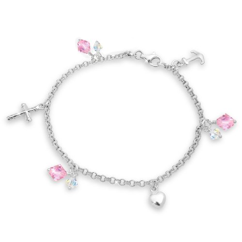 Elli Damen-Armband Rosa 925 Silber L&auml;nge 19cm 0207951311_19 Preisvergleich