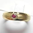 14K Yellow Gold Ruby Man's Ring