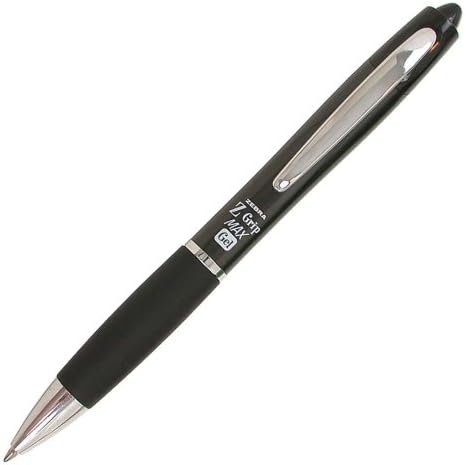 Wholesale CASE of 10 - Zebra Z-Grip MAX Gel Retractable Pens-Gel Pen,Retractable,Nonrefillable,.7mm,Black Barrel/Ink