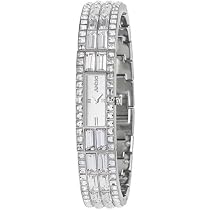 DKNY NY3715 Ladies Stainless Crystal Set Bangle and Silver Dial Watch