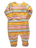 Multi-Stripe Pink/Yellow/ Aqua Footie by Zutano