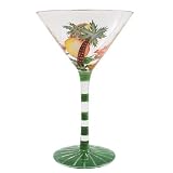 Flamingo Sunset Martini Glass Set 2 Piece Set