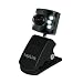 Webcam USB mit LED Beleuchtung - Internetkamera und Webcam - Sensor 300k CMOS - 24 Bit True Color - 360 Grad drehbar - 6 regulierbare LEDs Integrierter Lichtmesser