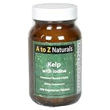 A to Z Naturals Kelp with Iodine, Vegetarian Tablets, 250 tablets (Pack of 3)