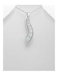 Lab-Created Opal Pendant Necklace In 92.5 Sterling Silver