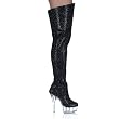 5 3/4 Inch Sexy Platform Thigh High Boot High Heel Platform Side Zip CLEARANCE