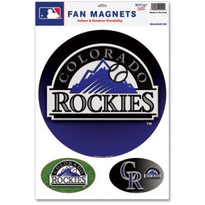 COLORADO ROCKIES OFFICIAL LOGO CAR MAGNET SET
