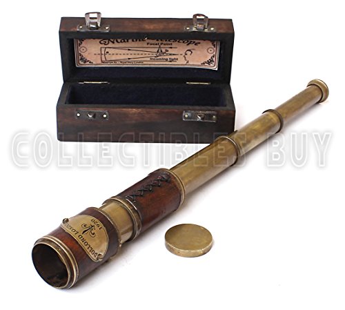 Brass & Leather Sailor Look Brass Antique Sea Marine Telscope Brass & Leather Sailor Look Brass Antique Sea Marine Telscope