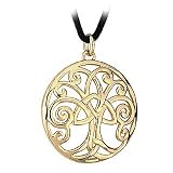 Gold Plated Celtic Tree of Life Pendant Necklace - Made in Ireland