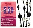 BLACK Fashion Id 36" Beaded Badge Holder Lanyard w/ Breakaway Neck