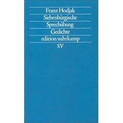 Siebenb�rgische Sprech�bung: Gedichte (edition suhrkamp)