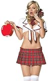 Little Miss Prep - Women's Sexy School Girl Costume Uniform Outfit