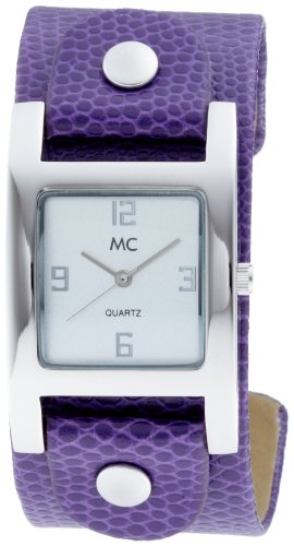 MC Damenarmbanduhr Spange Lederband 11105