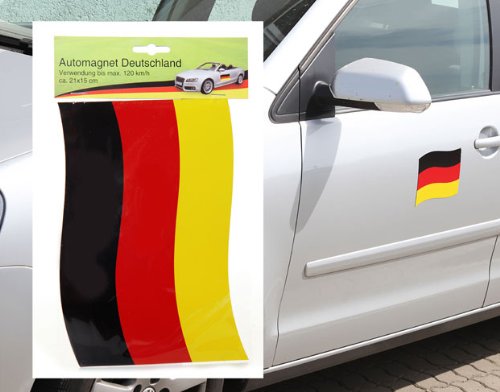 4 x Magnetfahne Deutschland Fahne 21x15cm Automagnet Flagge WM EM Fanartikel