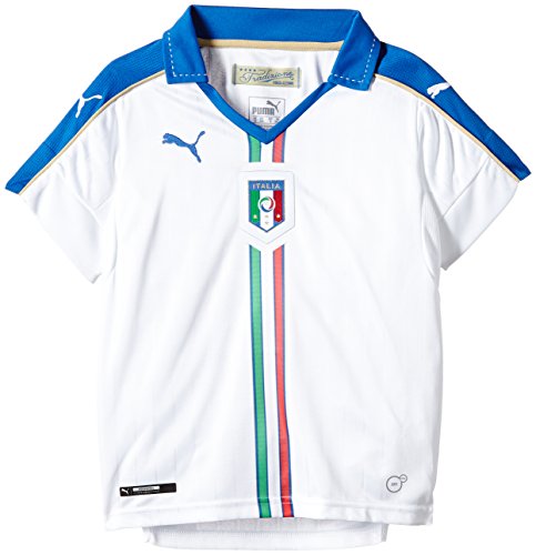 PUMA Kinder Trikot FIGC Italia Away Shirt Replica, White/Team Power Blue, 152, 747401 02
