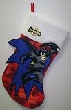 17 Licensed DC Comics Batman Applique Red Christmas Stocking