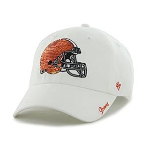 NFL Cleveland Browns Women's '47 Brand Sparkle Team Color Clean Up Adjustable Hat, White