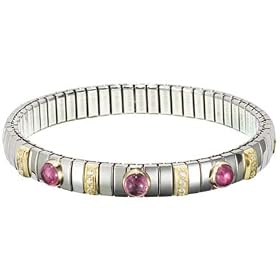 NOMINATION Thin Bracelet in stainless steel, 18k gold, Cubic zirconia and... by Nomination
