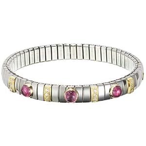 NOMINATION Thin Bracelet in stainless steel, 18k gold, Cubic zirconia and... by