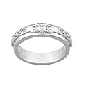 Personalized Sterling Silver Engraved Claddagh Wedding Band