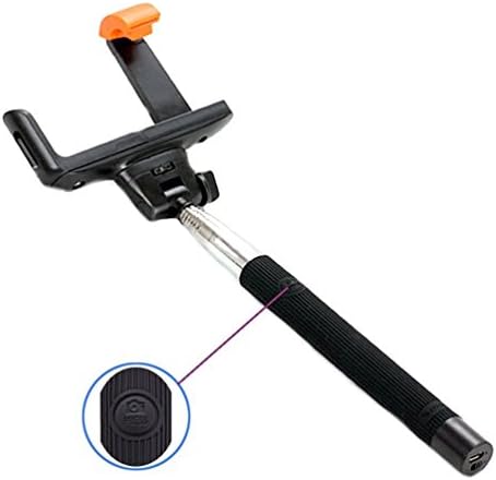 KahunaLabs Bluetooth Selfie Stick Extendable Telescopic Handheld Self Portrait Monopod / Extender + Universal Smartphones Holder/Clip for Digital Camera iPhone 4 4S 5 5S 5C 6 6G 6S Samsung Galaxy S3 S4 S5 Galaxy Note 2 Note 3 Sony Z1 Z2 Z3 Google Nexus 5 HTC Motorola Lumia LG HTC (Black)
